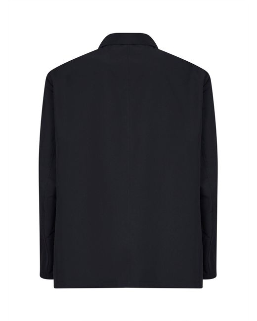 Jil Sander Blue Waterproof Recycled Polyester Single-Breasted Jacket for men