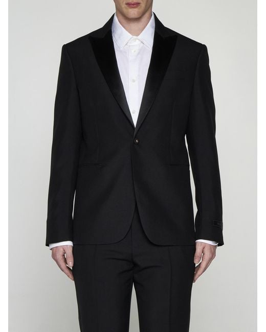 Versace Black Wool Tuxedo for men