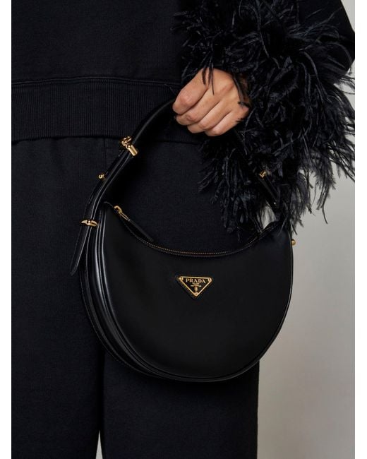 Prada Metallic Arque' Leather Bag By Prada