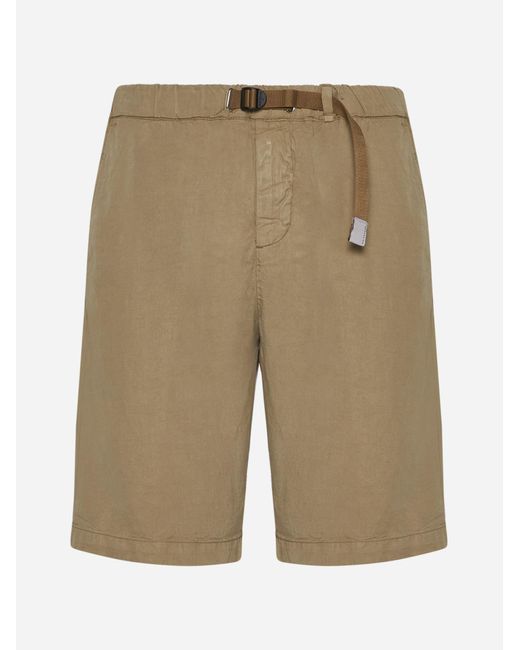 White Sand Natural Lyocell, Linen And Cotton Trousers for men