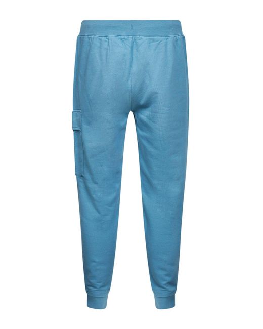 C P Company Blue Light "Diagonal Raised Fleece Lens" Sweatpants for men