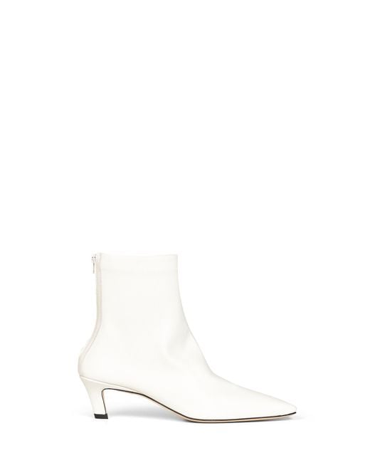 Totême White Kitten Heel Ankle Boots<Br