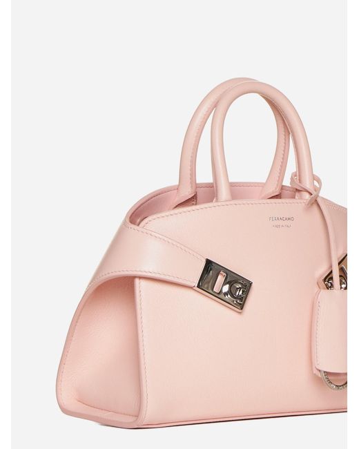 Ferragamo Pink Hug Mini Leather Bag