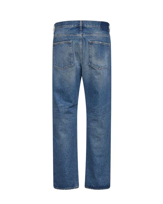 Golden Goose Deluxe Brand Blue Denim Medium-Wash Loose-Fit Jeans for men