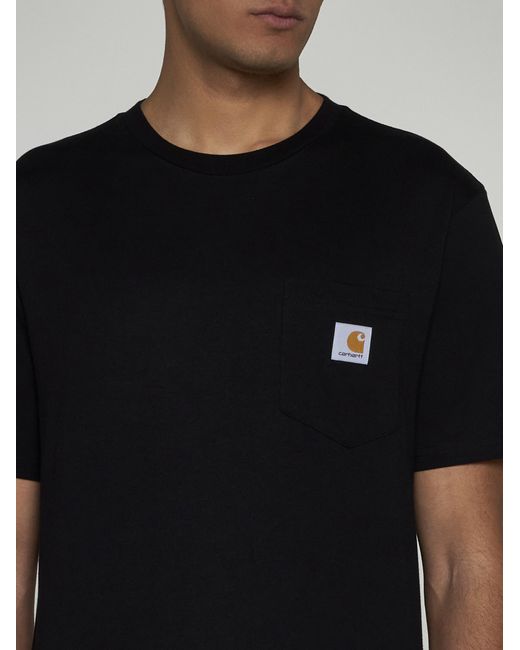 Carhartt Black Chest-pocket Cotton T-shirt for men