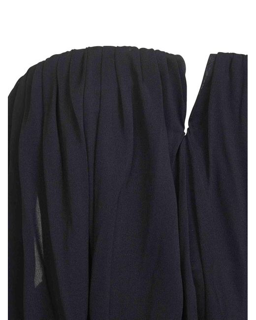 Isabel Marant Blue Draped Jersey Amalia Bustier Top