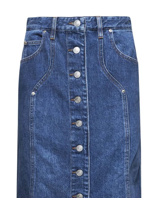 Isabel Marant Blue Marant Etoile Vandy Long Skirt