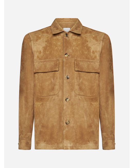 Paul Smith Brown Suede Overshirt for men