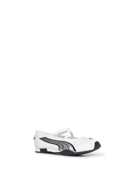 PUMA White Warm Mesh H-Street Ballet Flats