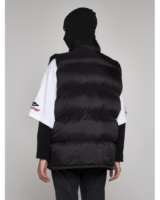 Balenciaga Black Quilted Nylon Puffer Vest