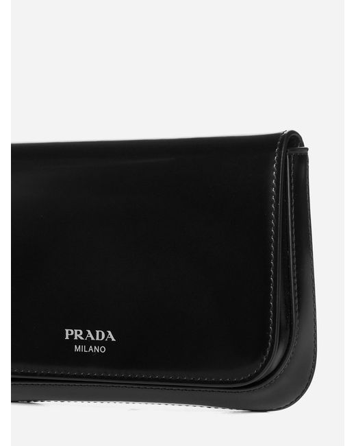 Prada Black Leather Crossbody Bag for men