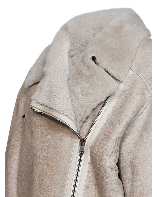 Isabel Marant Gray Ecru Adelina-Gb Sheepskin Jacket