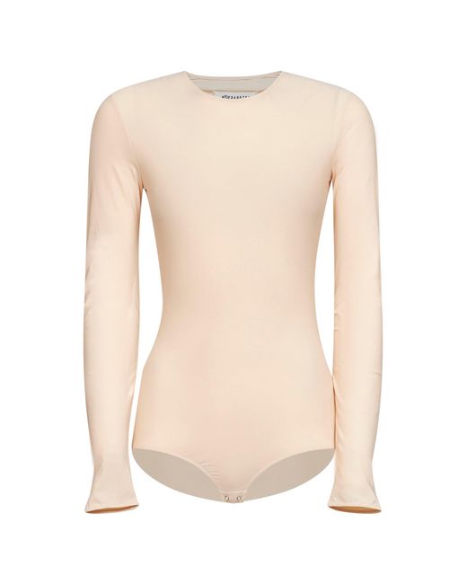 Maison Margiela Natural Almond Technical Jersey Bodysuit