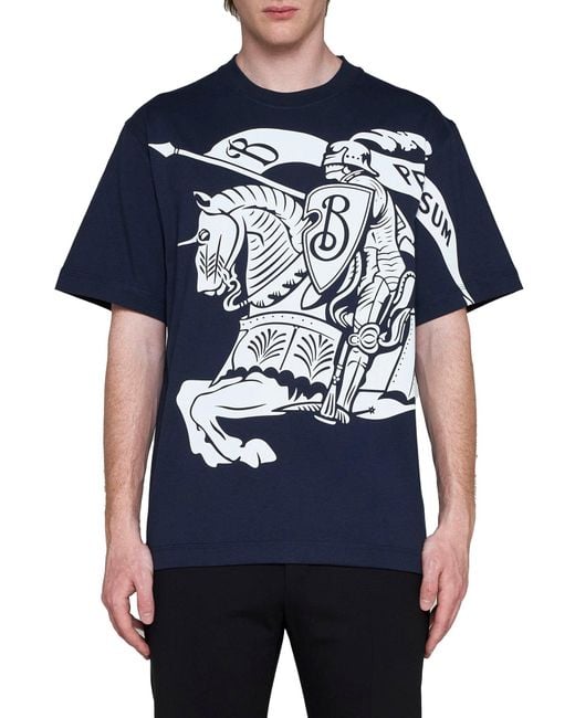 Burberry T-Shirts in Blue for Men | Lyst