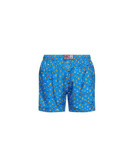 Mc2 Saint Barth Blue Swim Shorts Lighting for men