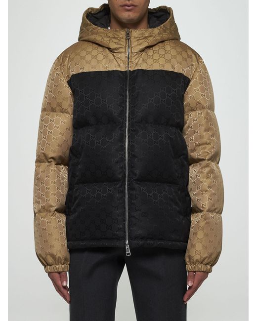 Gucci Black GG Canvas Puffer Jacket for men