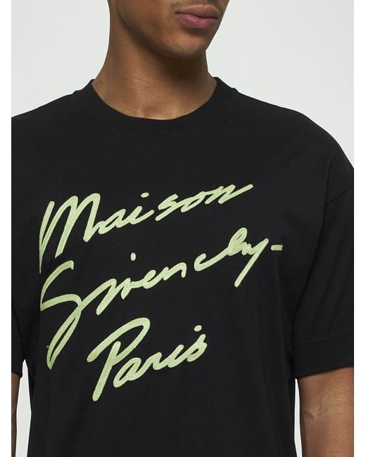 Givenchy Black Cotton Maison T shirt for Men Lyst UK