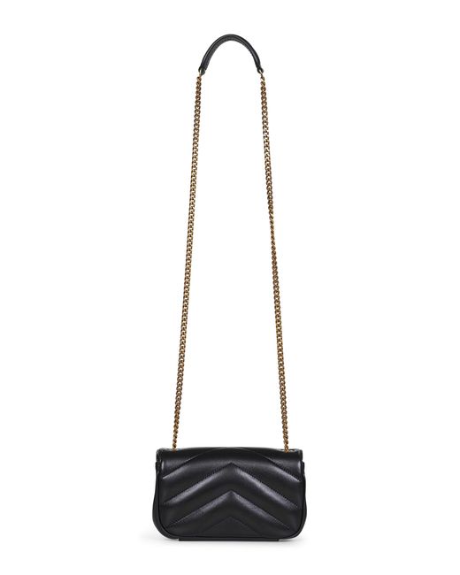 Borsa A Tracolla Loulou Mini Nera di Saint Laurent in White