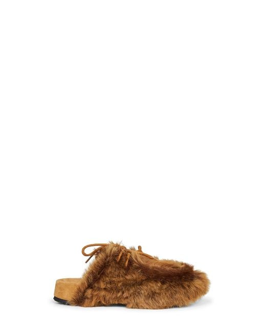 Dries Van Noten Brown Shearling Mules By for men