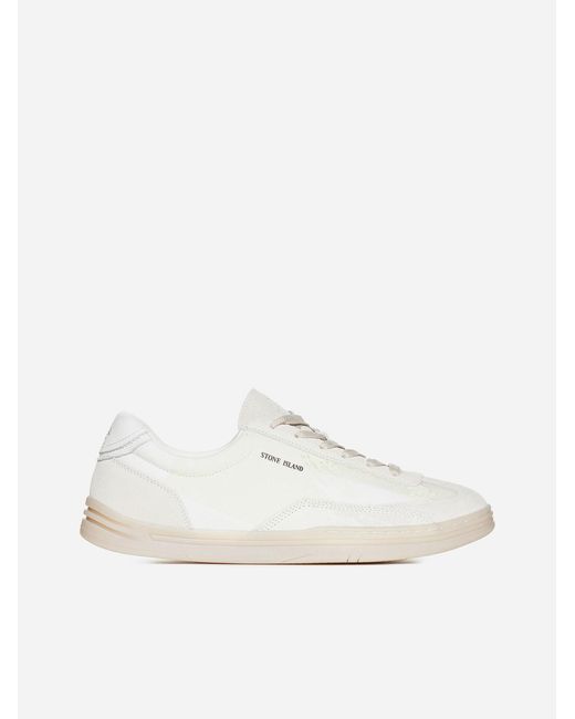 Stone Island White Sneakers for men