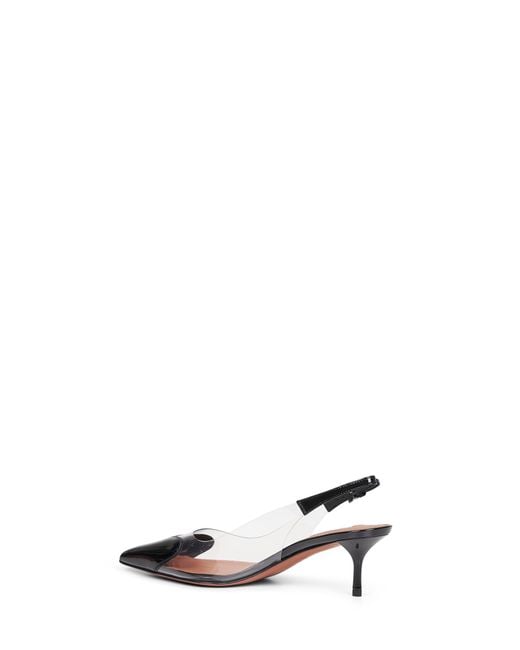 Alaïa White Alaã¯A Pvc And Patent Leather Le Cå“Ur Slingback Pumps
