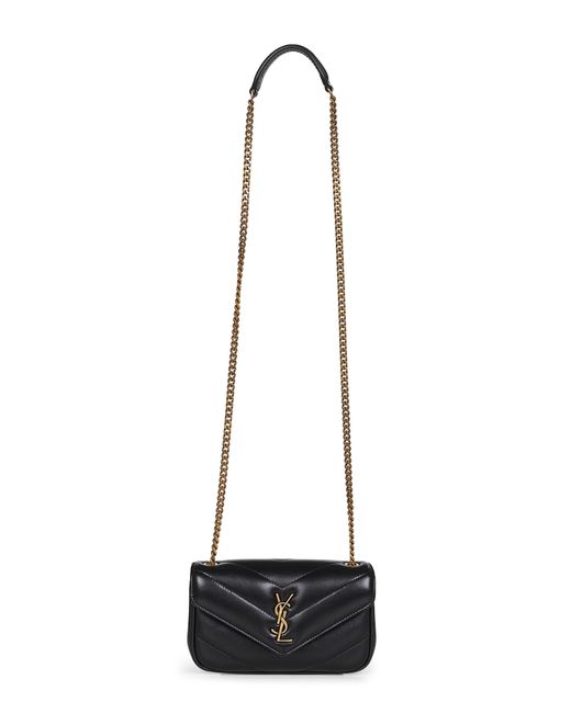 Borsa A Tracolla Loulou Mini Nera di Saint Laurent in White
