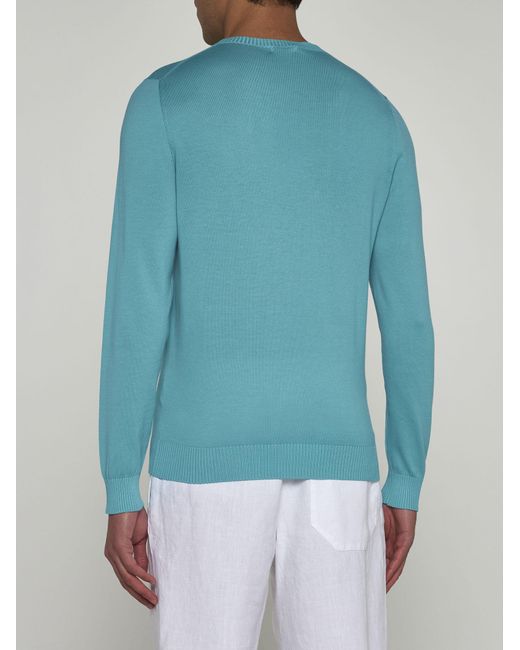 Malo Blue Cotton Sweater for men