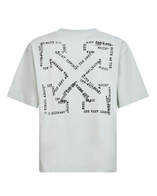 Off-White c/o Virgil Abloh White Mint Cotton Jersey Type Arrow Skate T-Shirt for men