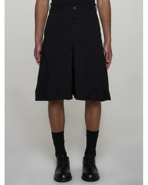 Comme des Garçons Black Wide-leg Bermuda Shorts for men