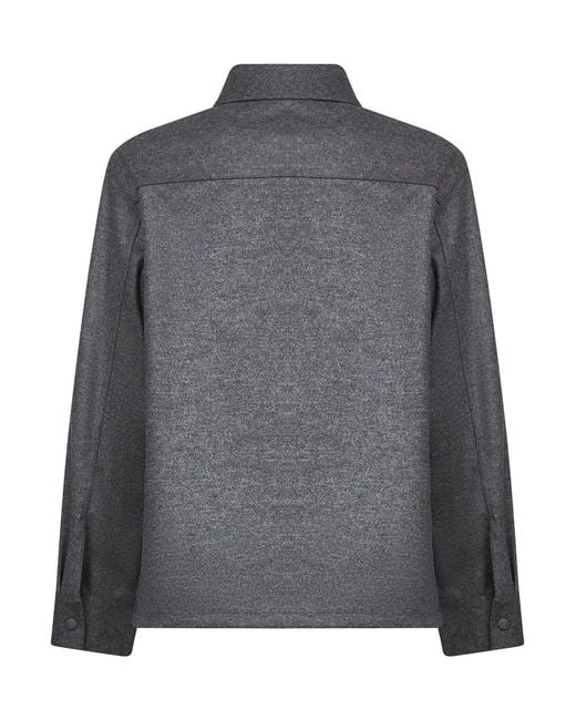 Jil Sander Gray Melton Wool Shirt for men