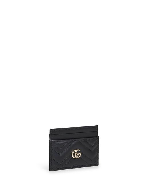Gucci White Gg Marmont Card Holder
