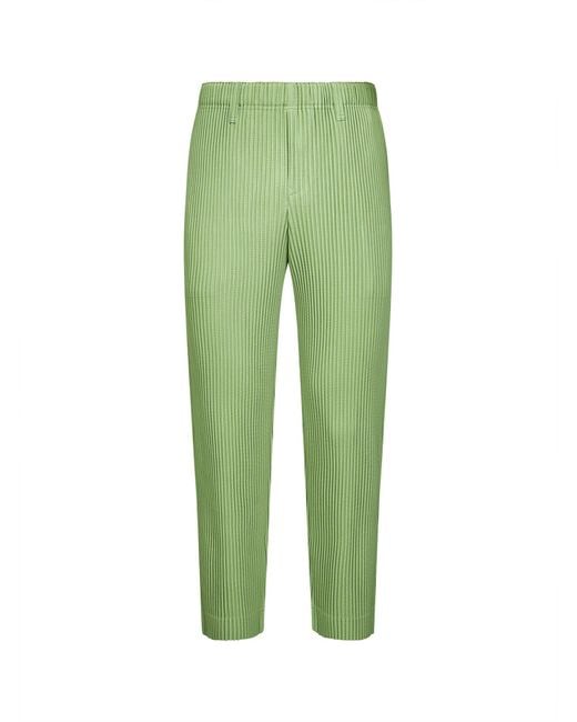 Homme Plissé Issey Miyake Green Quartz Tailored Pleats 1 Trousers for men