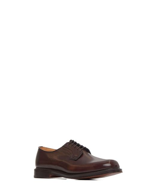 Church's Brown Shannon Leather Derby Shoes for men