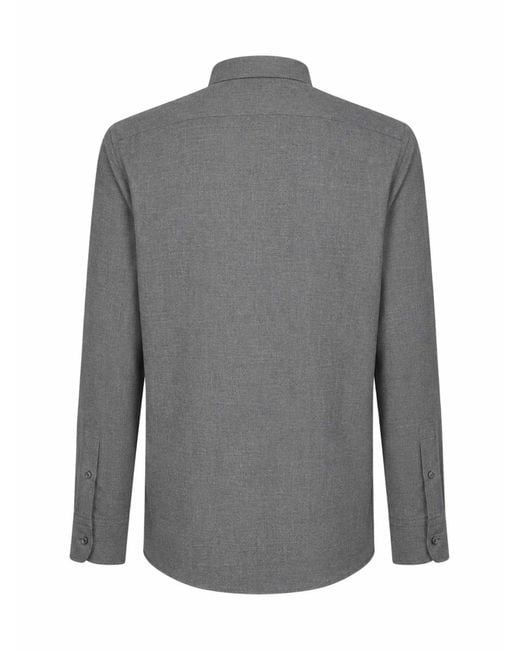 Zegna Gray Cashco Shirt for men