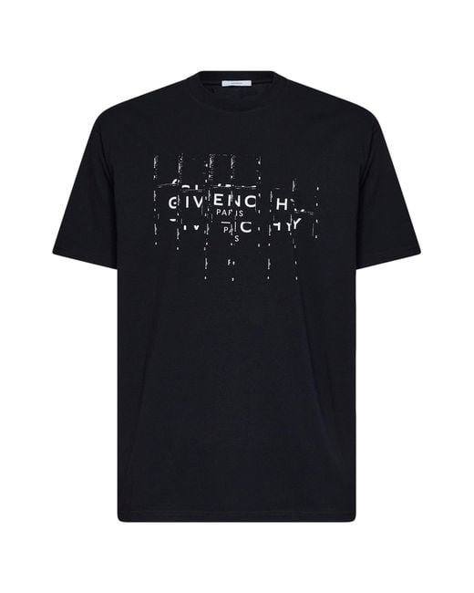 Givenchy Black Cotton T-Shirt With Photographic Negative Print for men