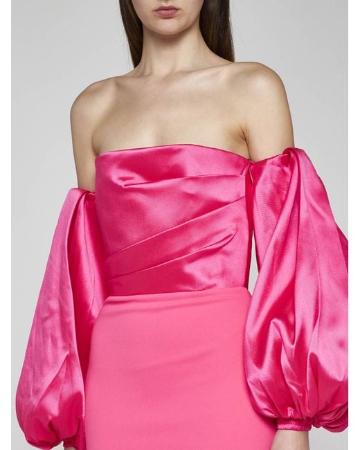Solace London Pink Carmen Maxi Dress