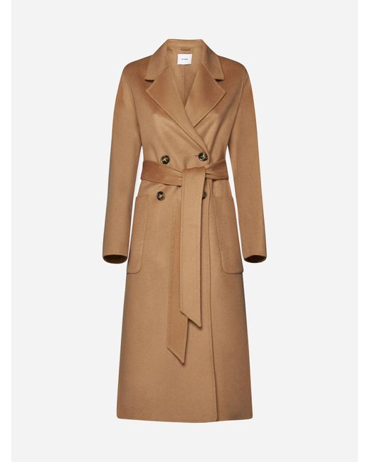 IVY & OAK Carrie Double-breasted Wool Coat in Natural | Lyst