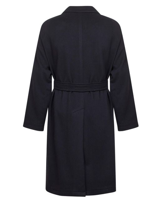 Tagliatore Blue Wool And Cashmere Salomons Wrap Coat for men