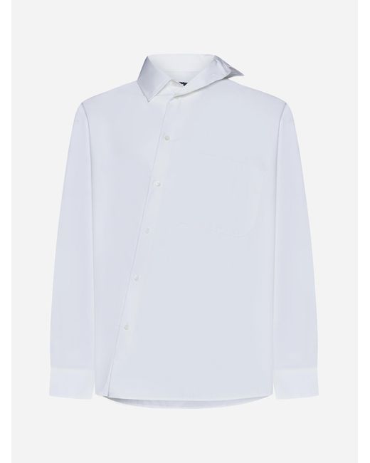 Jacquemus White Cuadro Cotton Shirt for men