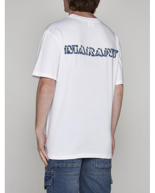 Isabel Marant White Hugo Cotton T-shirt for men