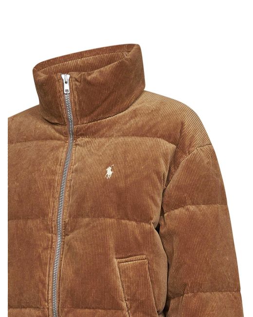 Polo Ralph Lauren Brown Tan Corduroy Padded Jacket
