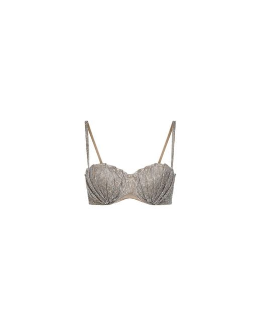 GIUSEPPE DI MORABITO White Crystal Balconette Bra