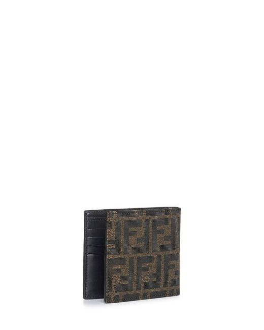 Fendi Gray €Œff Jacquard" Wallet for men