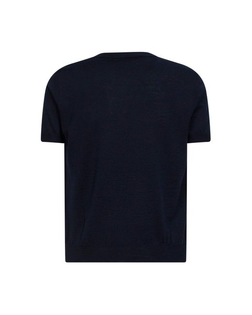 Valentino Blue Wool Sweater With Vlogo Patch for men
