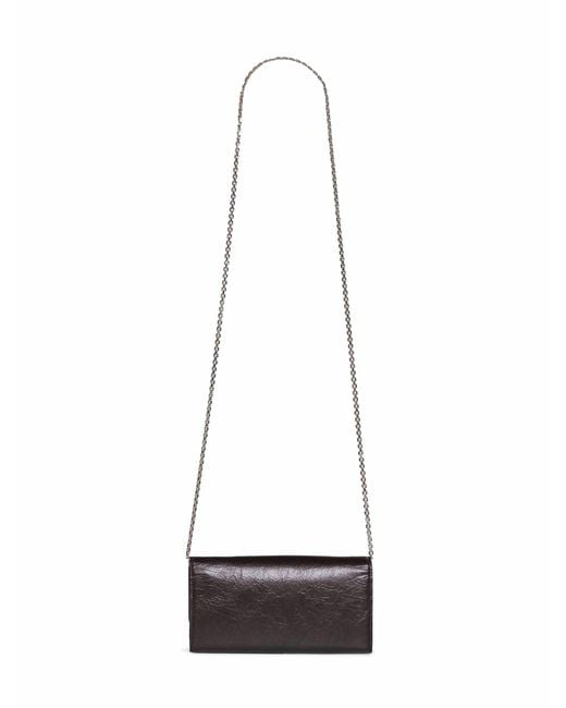 Fendi White Continental With Chain Tube Wallet On Chain