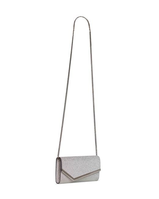 Jimmy Choo White Emmie Chain Clutch Bag