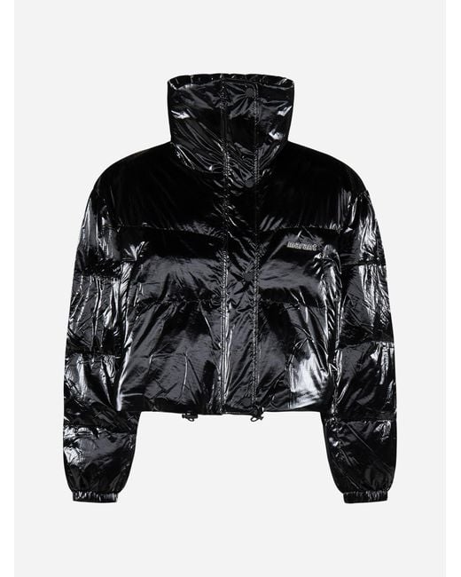 MARANT ETOILE Black Telia Quilted Nylon Cropped Down Jacket