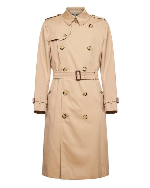 Burberry Natural Honey Heritage Kensington Long Trench Coat for men