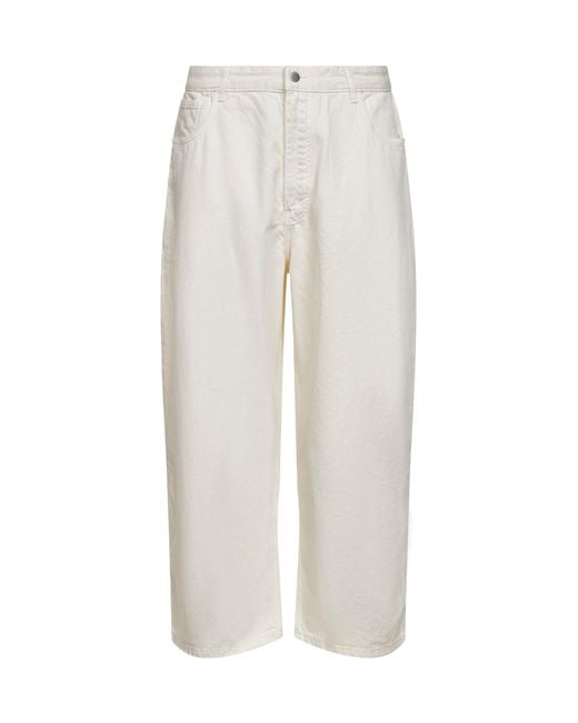 Studio Nicholson White Parchment Cotton Denim Paolo Jeans