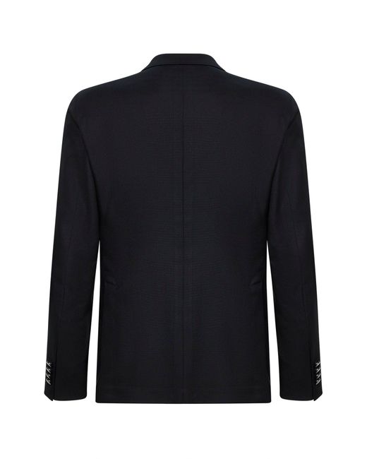 Tagliatore Blue Stretch Virgin Wool Montecarlo Double-Breasted Blazer for men
